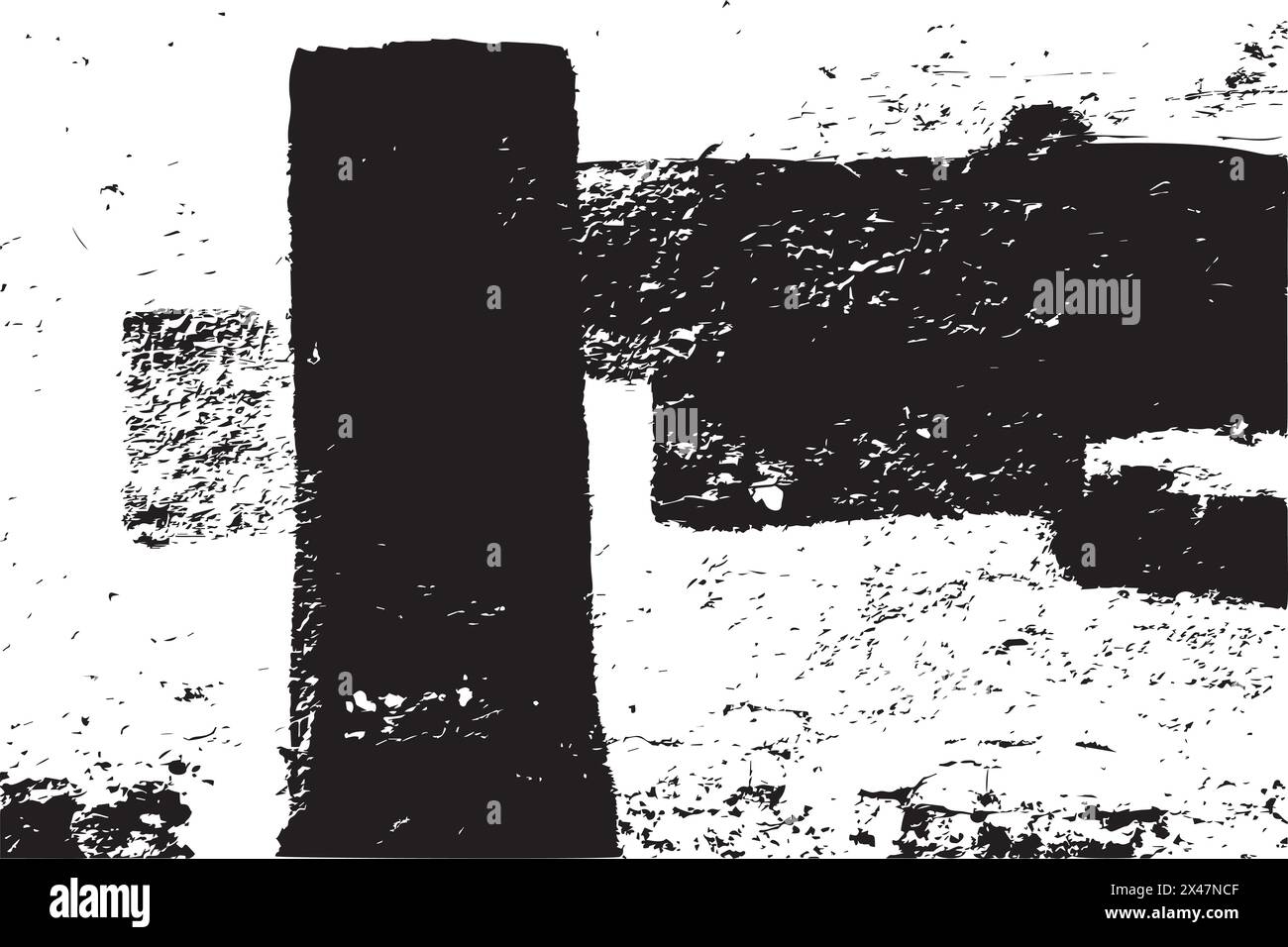 Black grunge texture isolated on white background Stock Vector Image ...