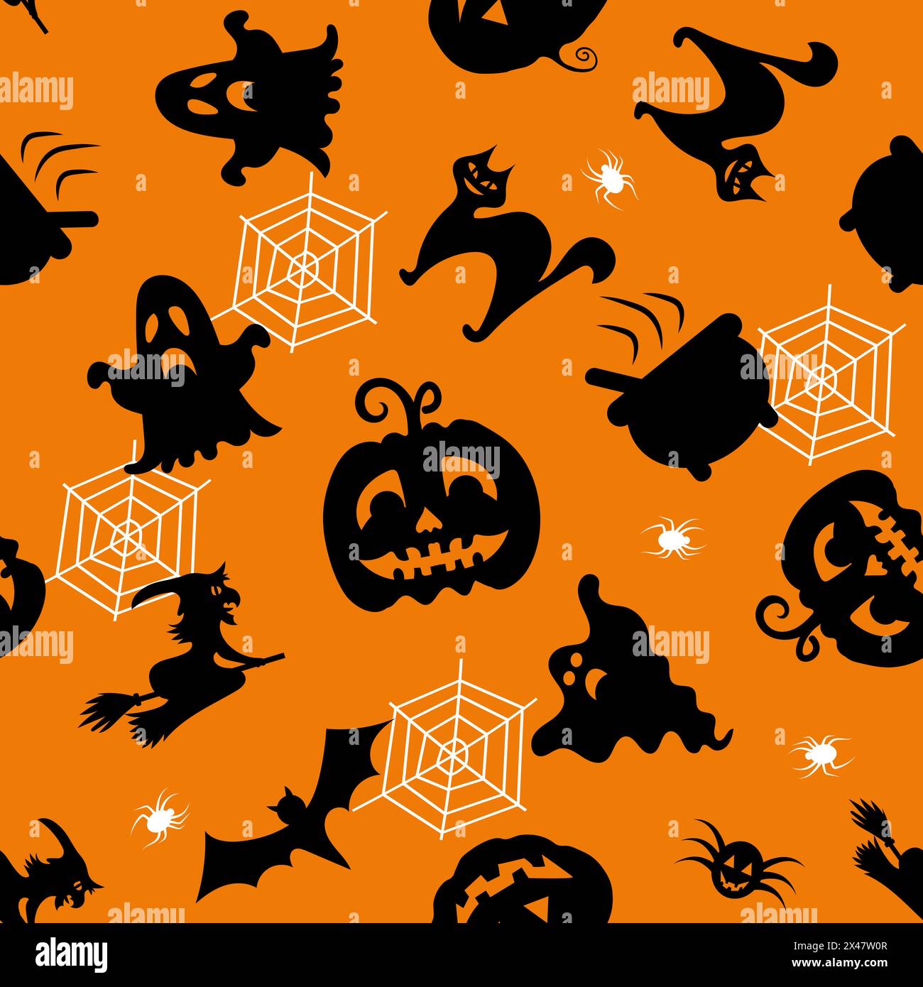 Halloween vector set. Simple seamless pattern Stock Vector Image & Art ...