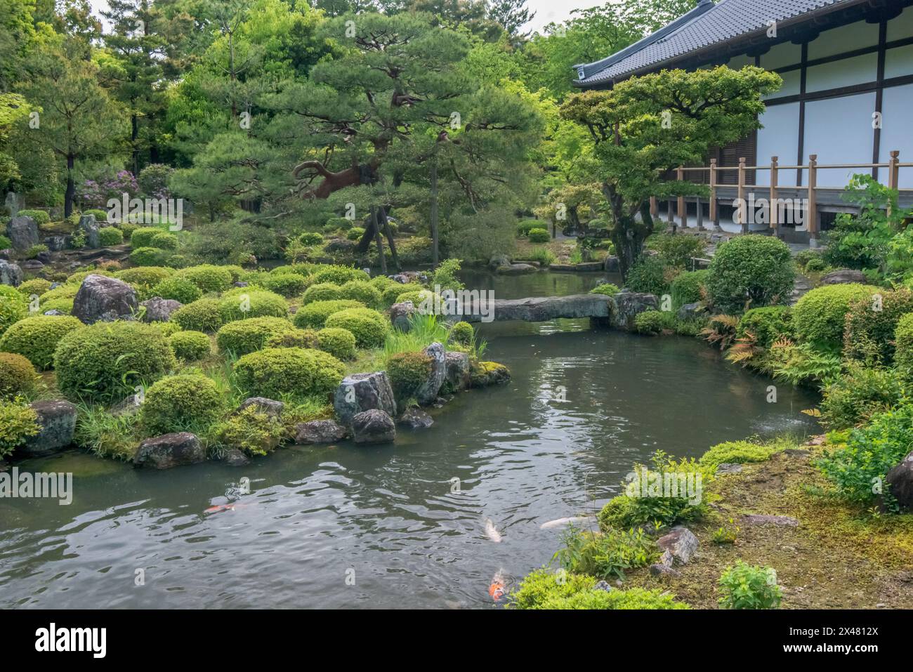 Japan, Kyoto. Toji-in Temple Garden Stock Photo