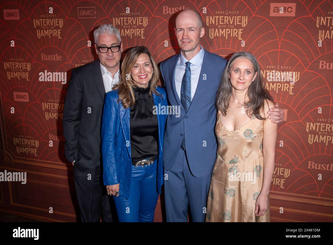 New York, United States. 30th Apr, 2024. (L-R) Rolin Jones, Mara LePere-Schloop, Adam O'Byrne and Hannah Moscovitch attend the AMC Networks' 'Anne Rice's Interview With The Vampire' Season 2 Premiere at The McKittrick Hotel. Credit: SOPA Images Limited/Alamy Live News Stock Photo