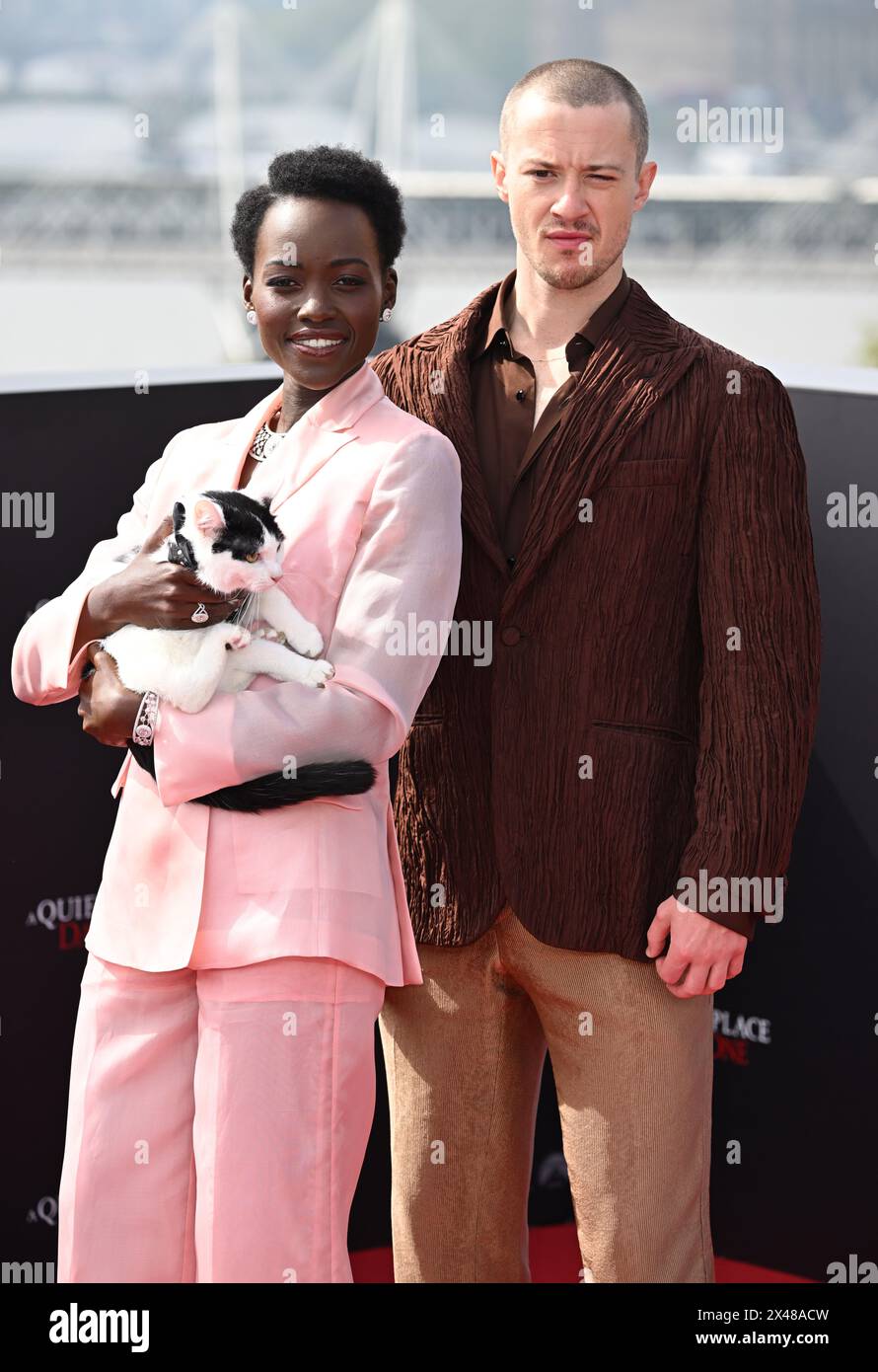 London, UK. May 1st, 2024. Lupita NyongÕo, Joseph Quinn and Frodo the ...