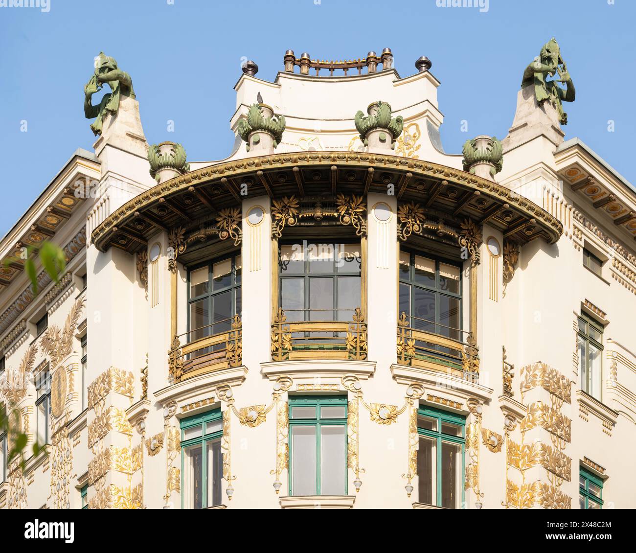 Vienna, Austria - Apartment building at Linke Wienzeile 38 by Otto Wagner Stock Photo