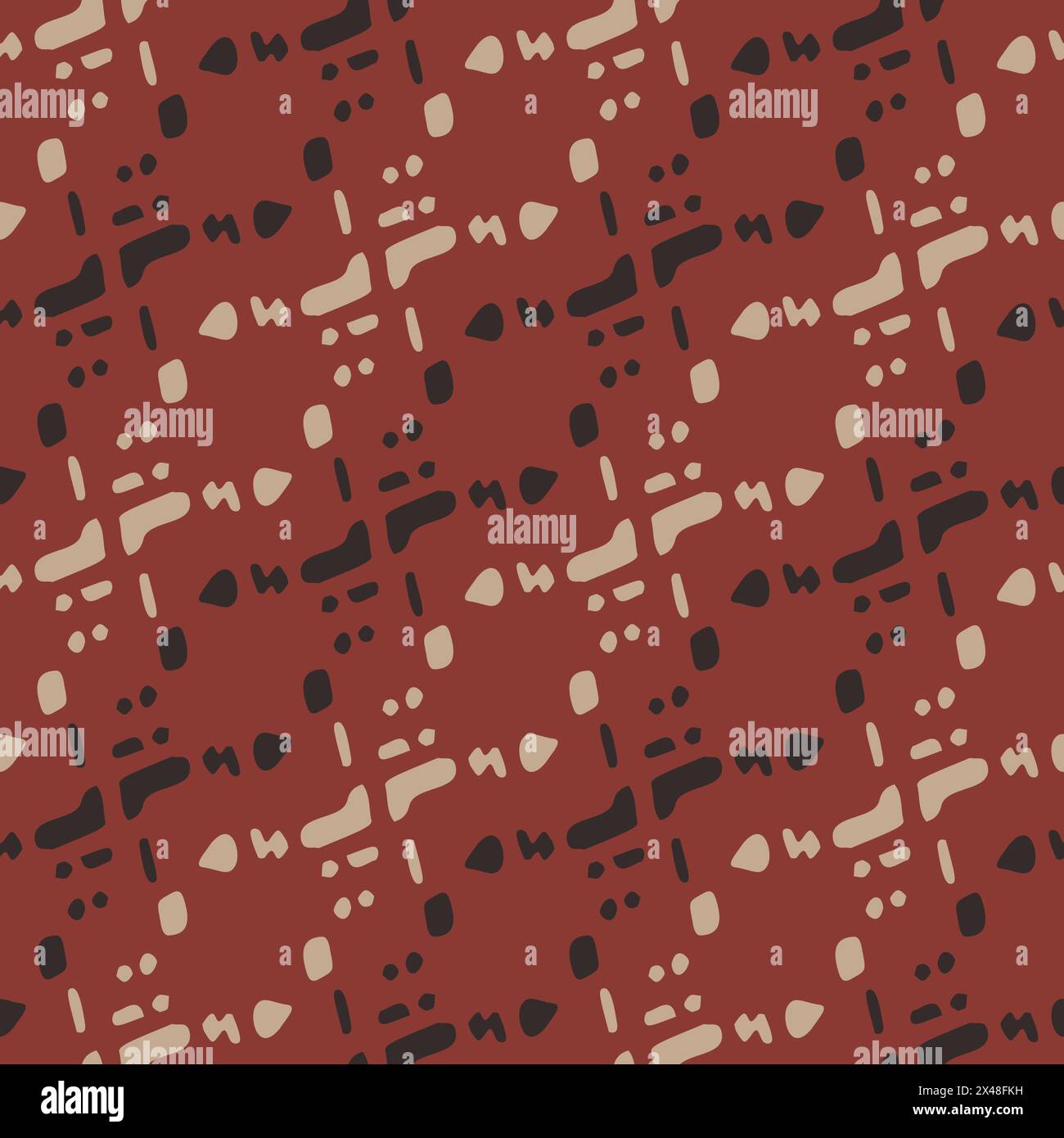 Shape Handwork Tribal ethnic camouflage abstract pattern design in fall color trend ...