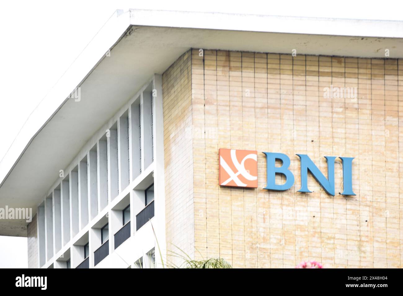 Bank Negara Indonesia building in Jakarta. BNI was founded in 1946. The