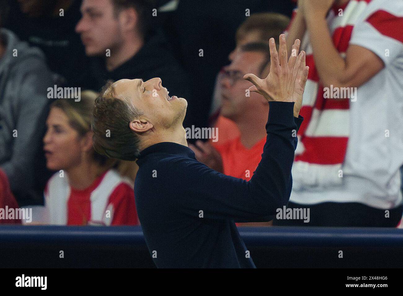 Munich, Germany. 30th Apr, 2024. Trainer Thomas Tuchel (FCB), team manager, headcoach, coach, frustratedin the semi final match FC BAYERN MUENCHEN - REAL MADRID 2-2 of football UEFA Champions League in season 2023/2024 in Munich, Apr 30, 2024. Halbfinale, FCB, Muenchen Photographer: ddp images/star-images Credit: ddp media GmbH/Alamy Live News Stock Photo