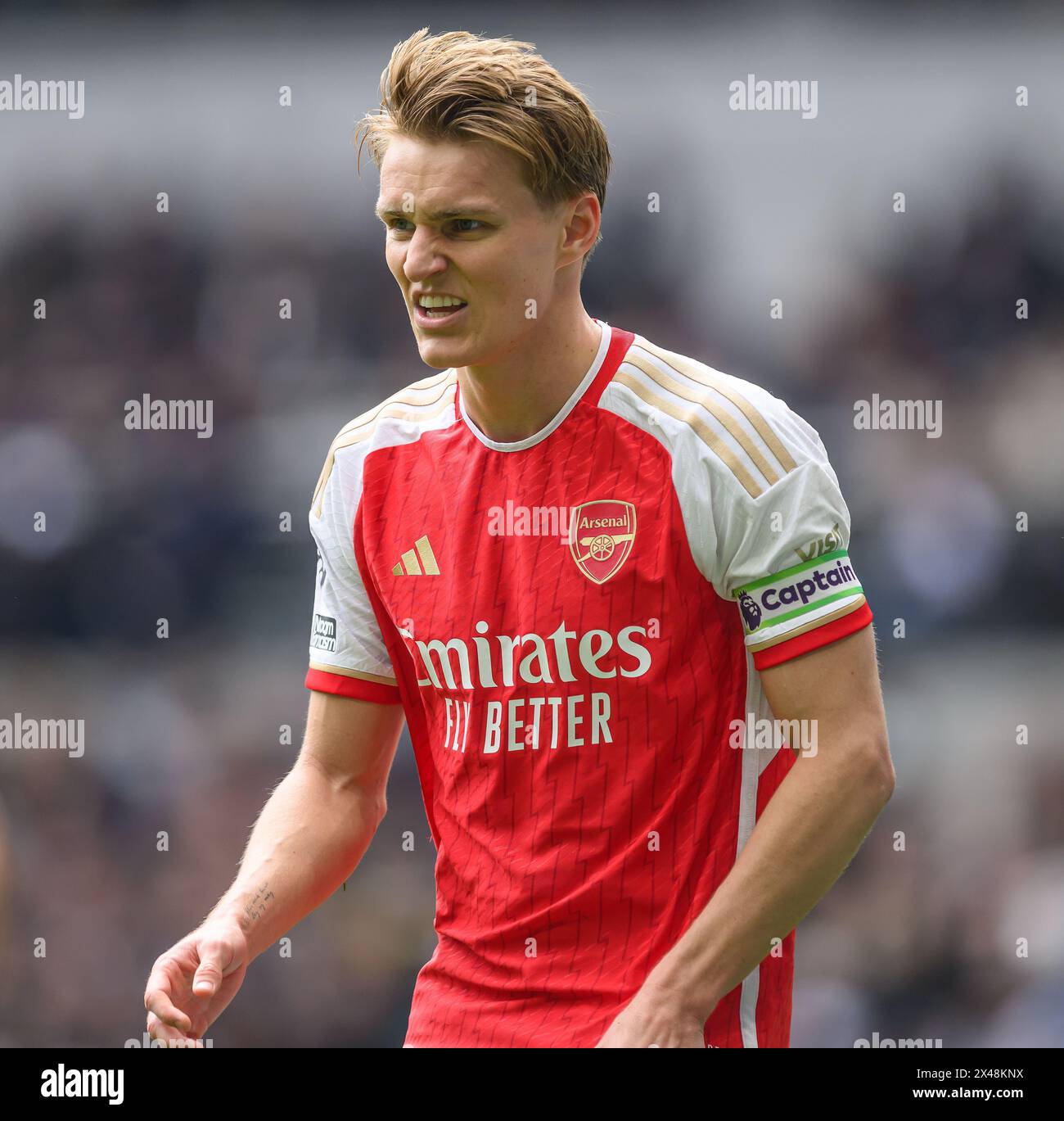 London, UK. 28th Apr, 2024- Tottenham Hotspur v Arsenal - Premier League - Tottenham Hotspur Stadium.                                           Arsenal's Martin Odegaard in action.                                                 Picture Credit: Mark Pain / Alamy Live News Stock Photo