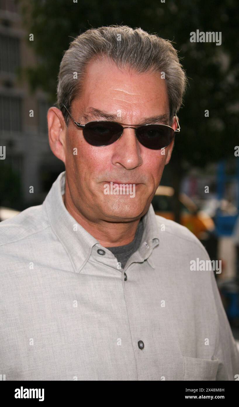 **FILE PHOTO** Paul Auster Has Passed Away. Paul Auster attends the premiere of 'Romance & Cigarettes' at Clearview Chelsea West Cinema in New York City on August 30, 2007. Photo Credit: Henry McGee/MediaPunch Stock Photo