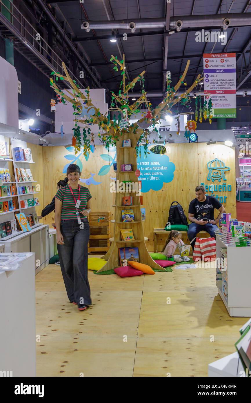 Buenos Aires, Argentina; April 26th 2024 Stand with children's books