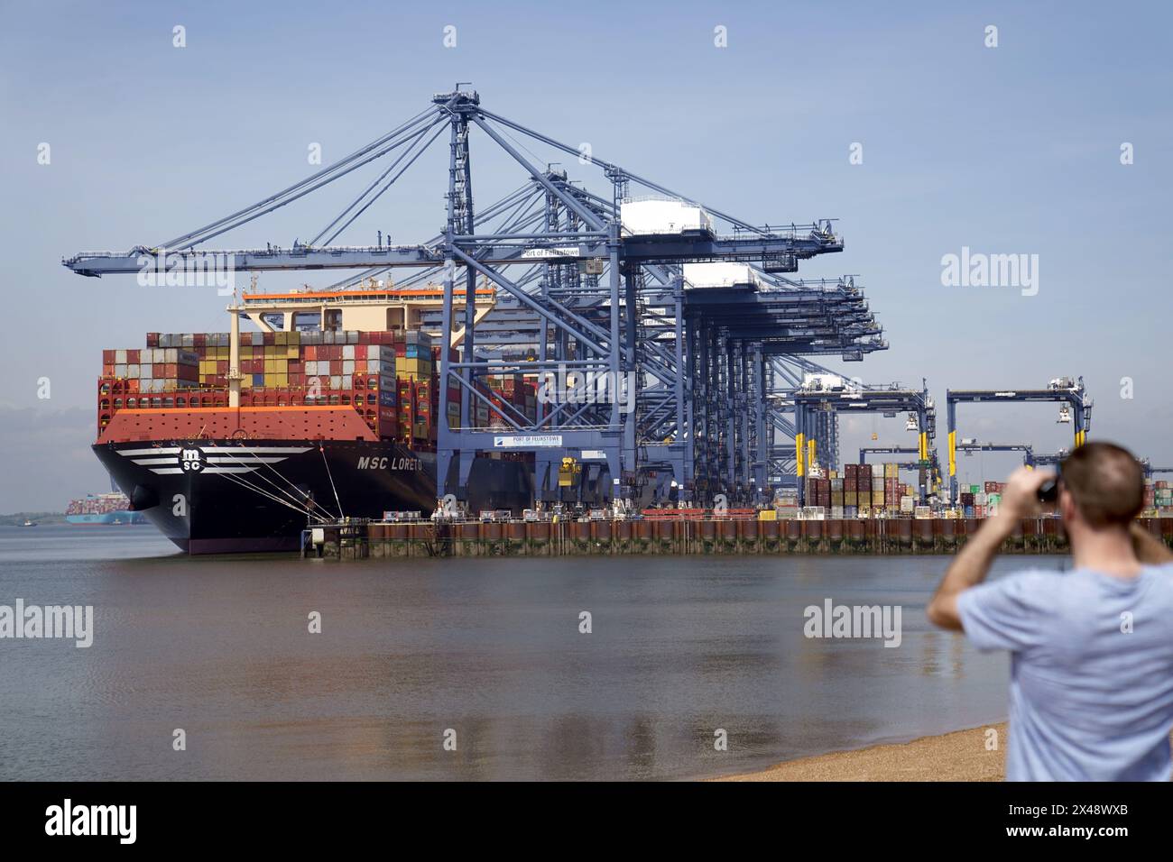 The World s Largest Cargo Ship MSC Loreto Docked At The Port Of the-world-s-largest-cargo-ship-msc-loreto-docked-at-the-port-of