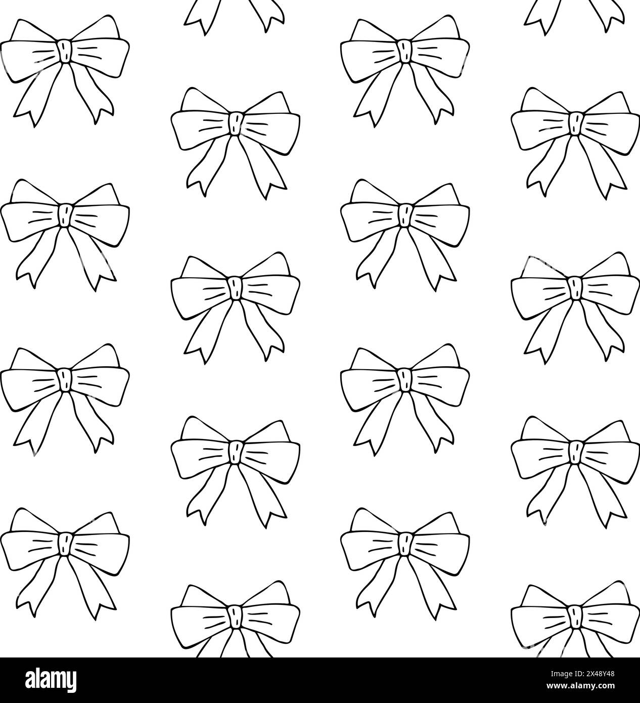 Vector seamless pattern of hand drawn bow tie Stock Vector Image & Art ...