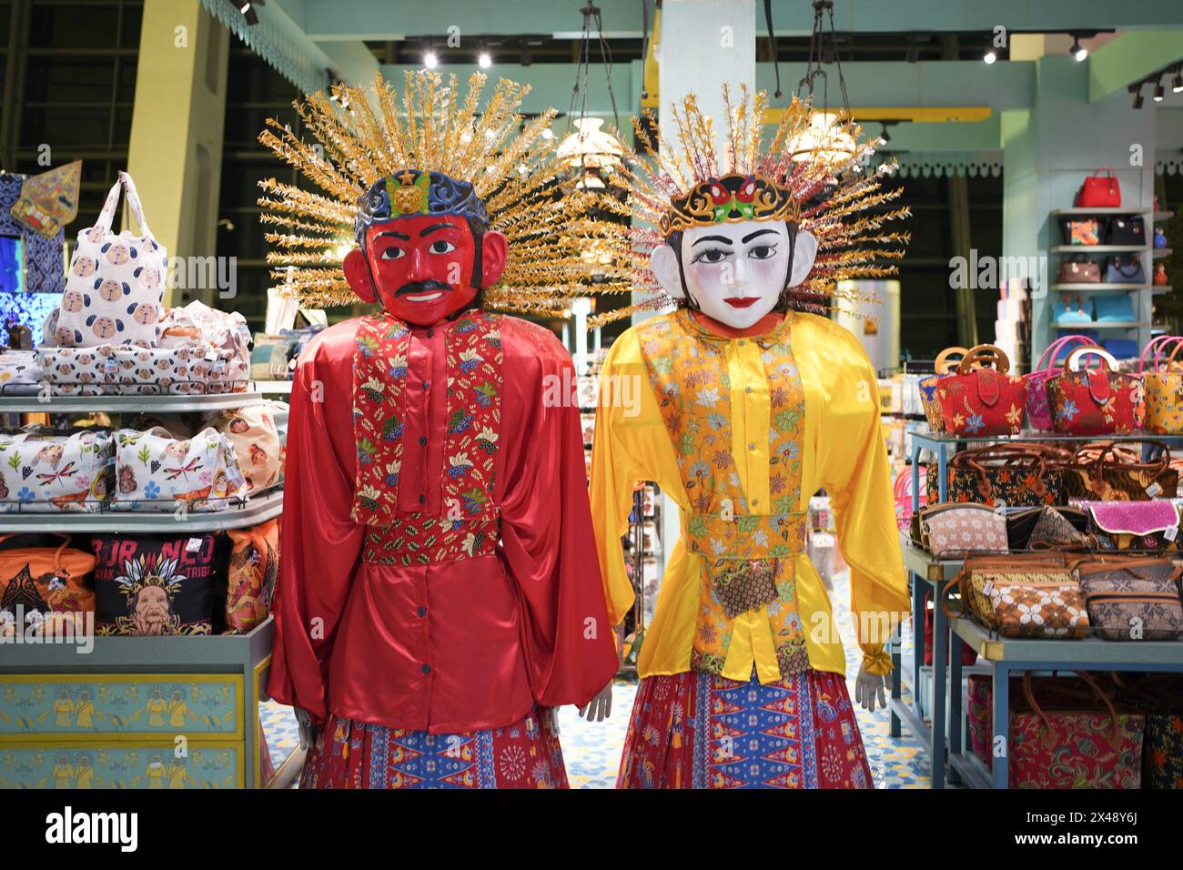 Ondel-ondel. Ondel-ondel is a large puppet figure in the Betawi folk performance in Jakarta, Indonesia. Stock Photo