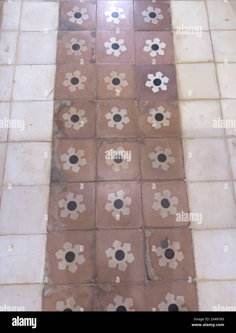 Traditional Patterned Floor Tiles in Rustic Style Stock Photo - Alamy