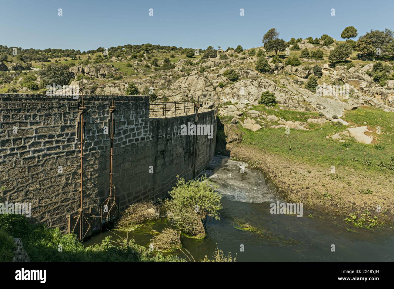Aerial small dam river in hi-res stock photography and images - Alamy