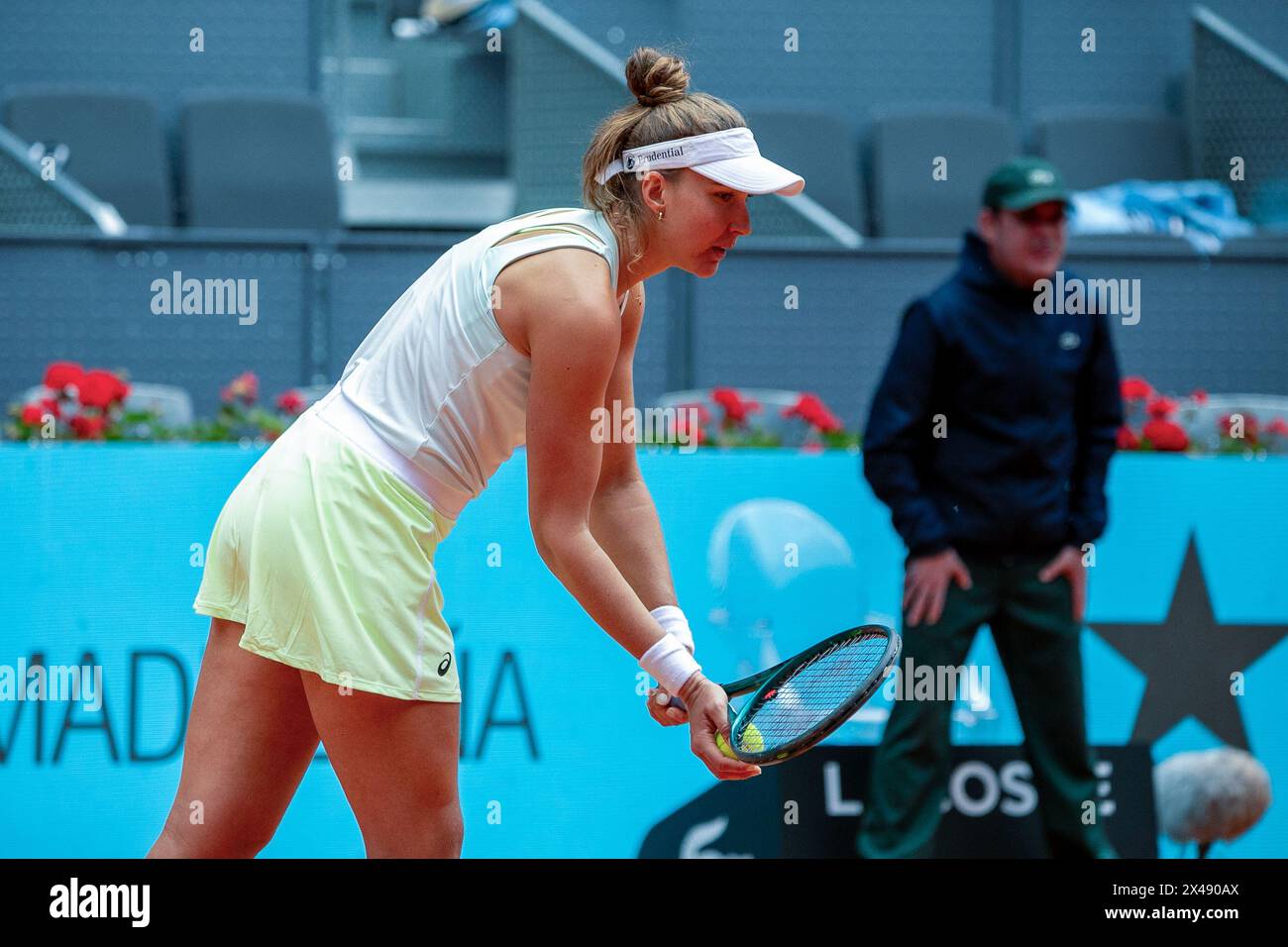 Madrid, Spain. 30th Apr, 2024. Brazilian tennis player Beatriz Haddad Maia, in action during a tennis match on the main court of the Caja Magica in Madrid. The Polish Iga Swiatek defeated the Brazilian Beatriz Haddad Maia with sets of 4-6, 6-0 and 6-2 in their women's quarterfinal match on the eighth day of the Mutua Madrid Open at La Caja M·gica in Madrid. Credit: SOPA Images Limited/Alamy Live News Stock Photo