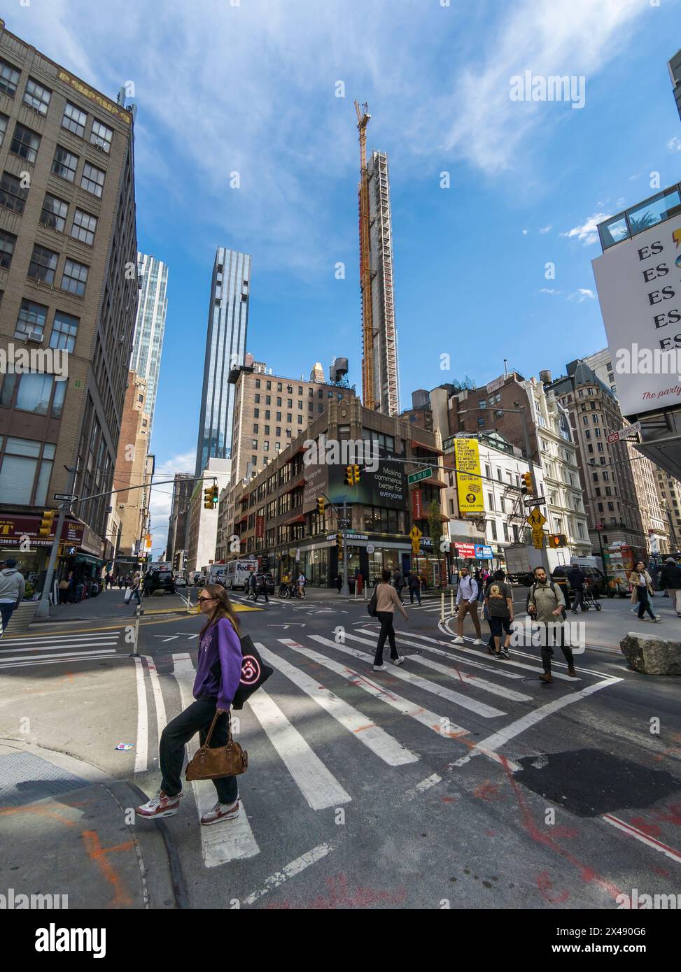 Construction in the NoMad neighborhood in New York on Wednesday, April 24, 2024. (© Richard B. Levine) Stock Photo