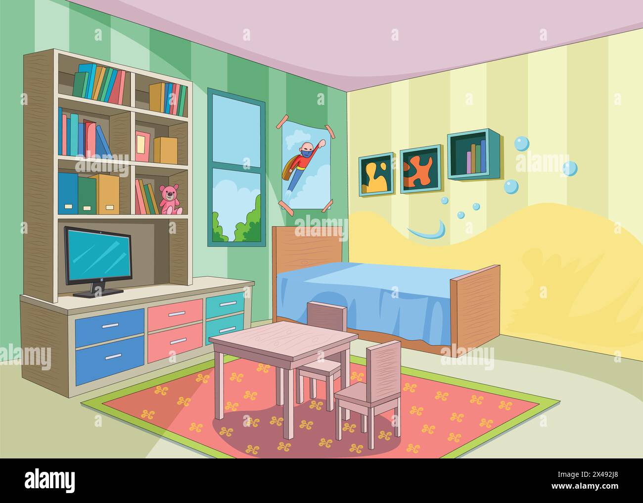 Inside living room house Stock Vector Images - Alamy