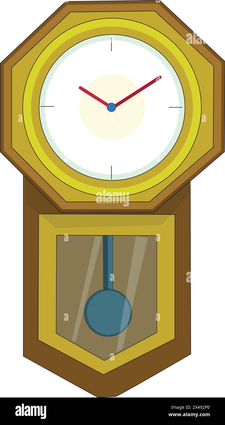 Pendulum clock Stock Vector