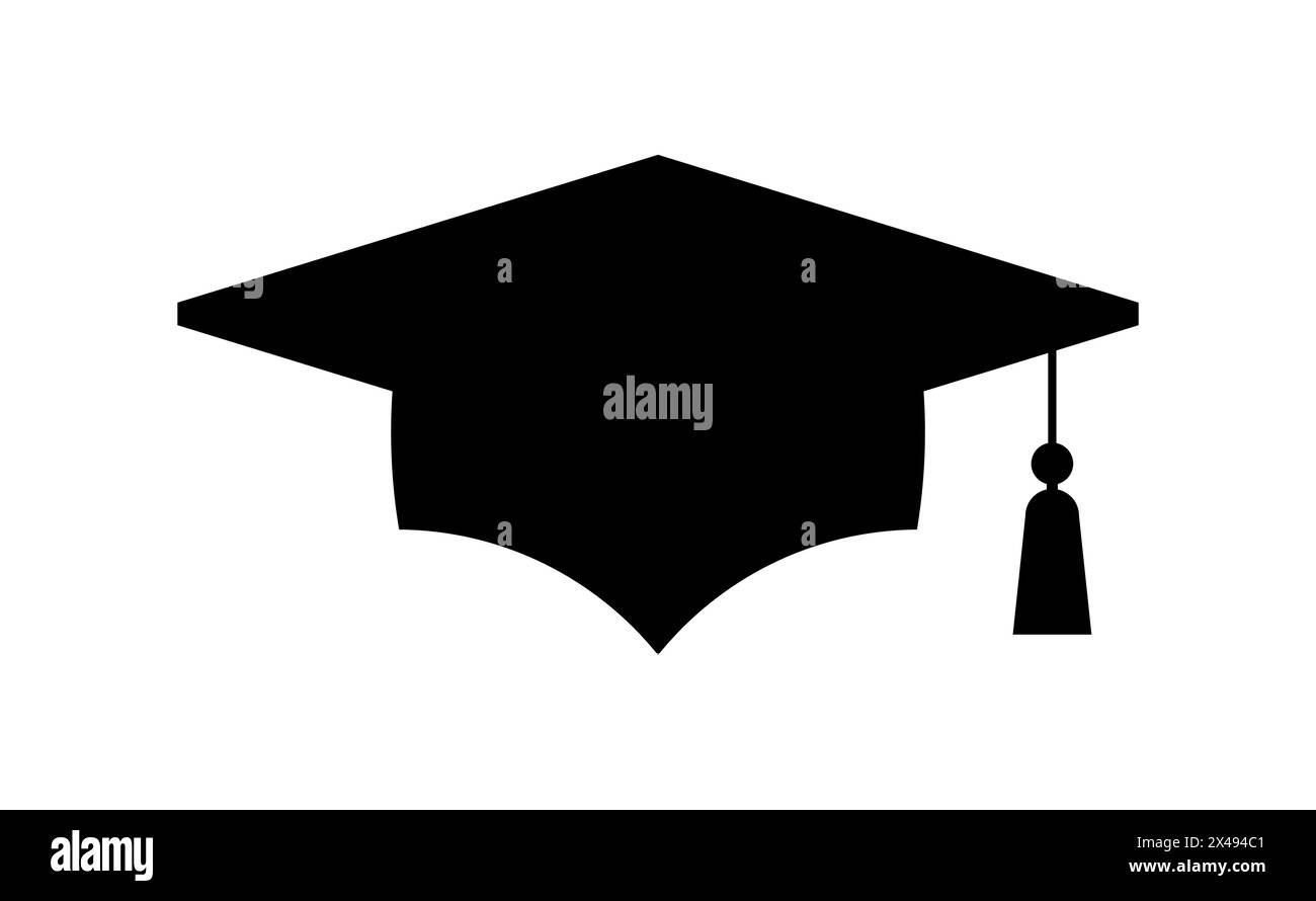Graduation hat logo. Graduate cap flat sign Stock Vector Image & Art ...