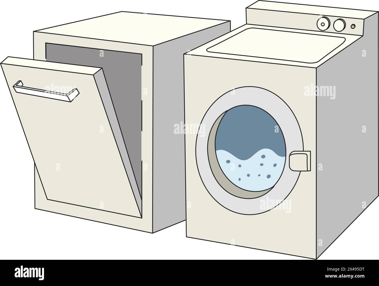 Dishwasher Stock Vector