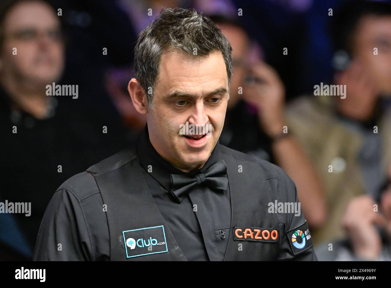 Ronnie O’Sullivan all smiles, during the Cazoo World Championships 2024 at Crucible Theatre, Sheffield, United Kingdom, 1st May 2024  (Photo by Cody Froggatt/News Images) Stock Photo
