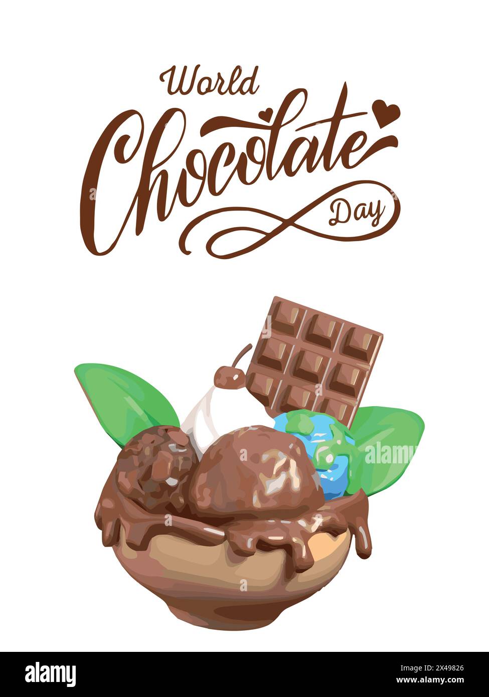 World Chocolate Day. Chocolate Bars And Set Of Chocolates Stock Vector Image & Art Alamy