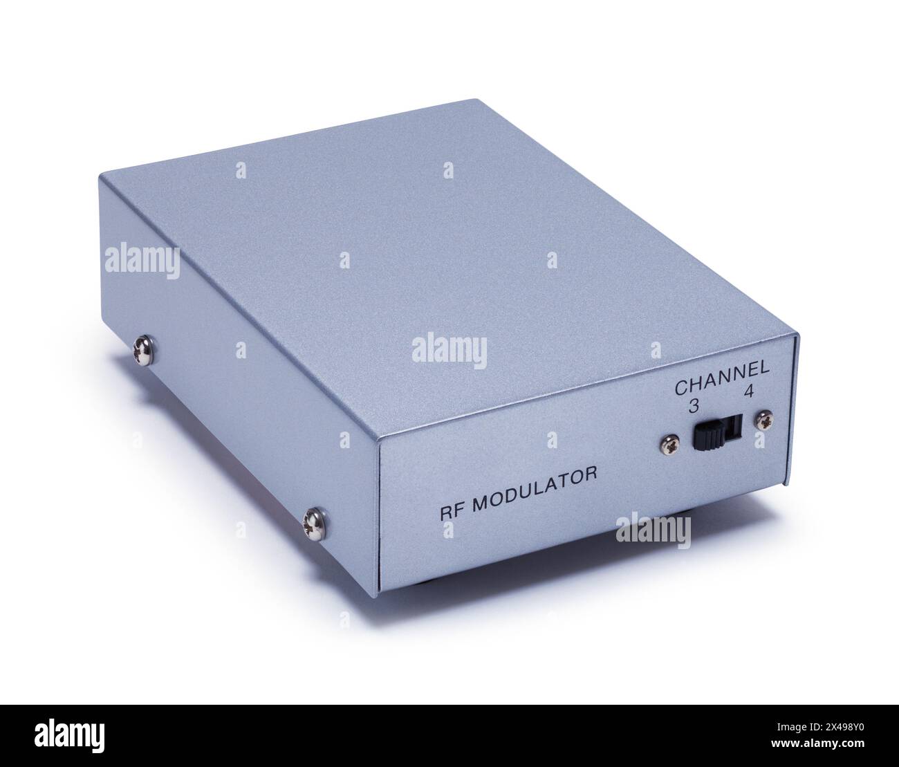 Retro RF Modulator Cut Out on White. Stock Photo