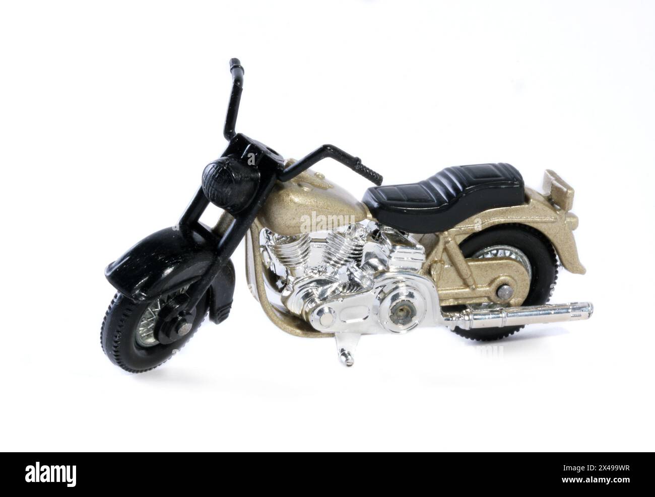 Seventies Matchbox Harley Davidson conic American motor bike Stock Photo