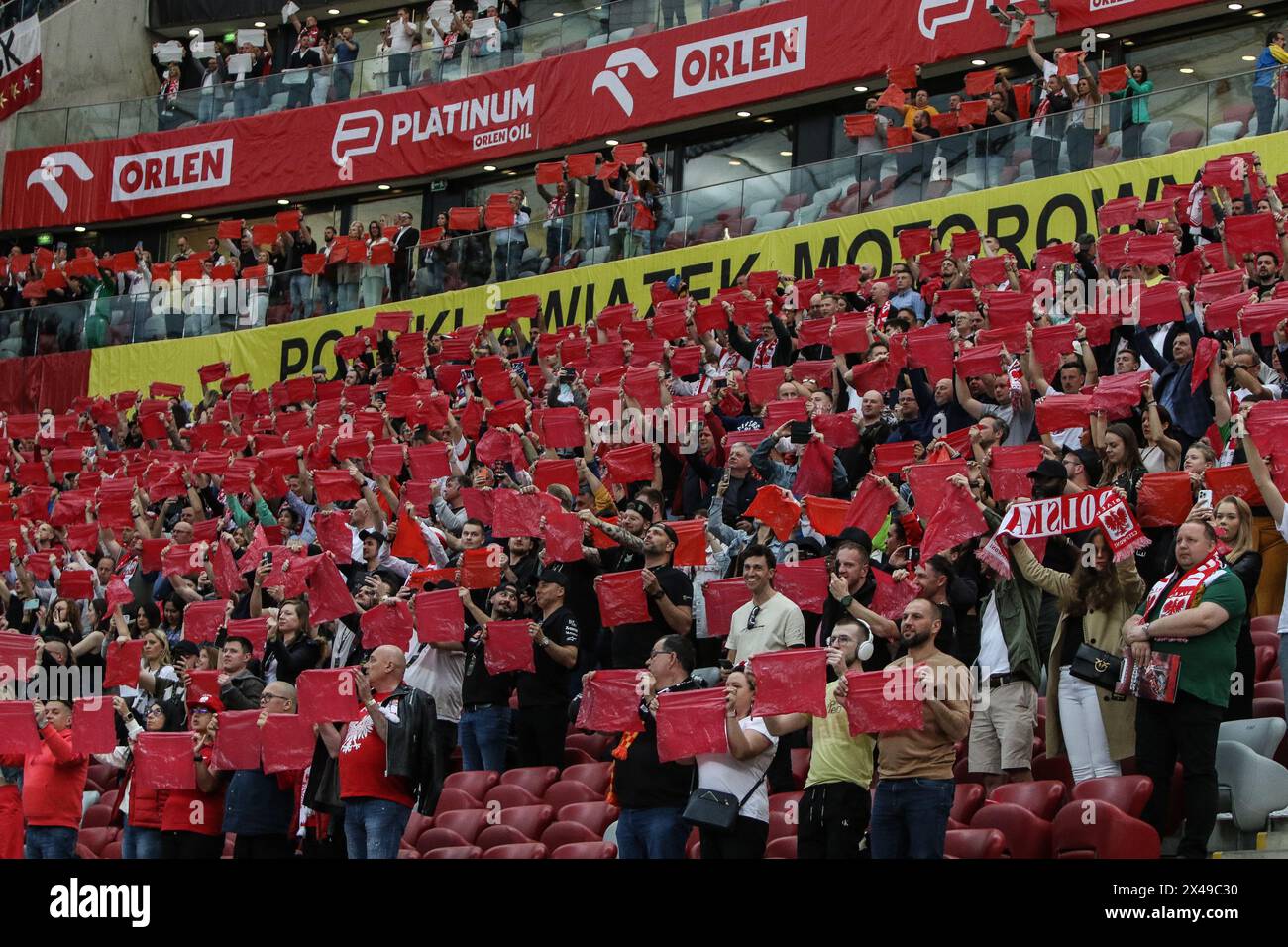 05.13.2024 WARSAW Poland 2023 ORLEN FIM Speedway Grand Prix of Poland - Warsaw op: Fans Stock Photo