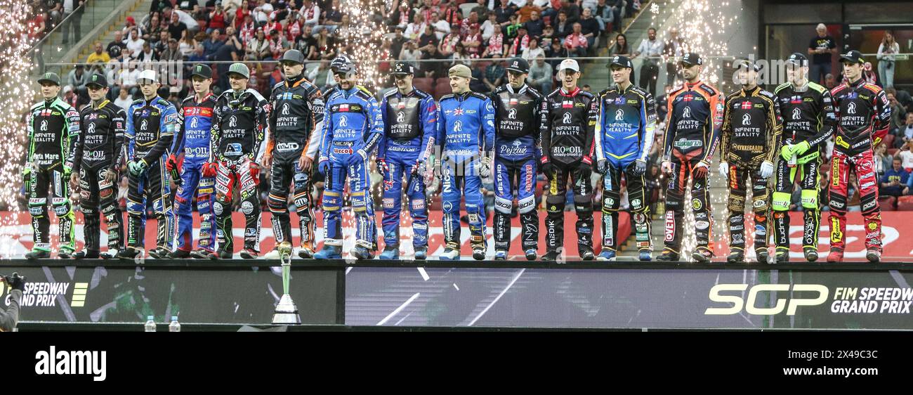 05.13.2024 WARSAW Poland 2023 ORLEN FIM Speedway Grand Prix of Poland - Warsaw op: all riders Stock Photo