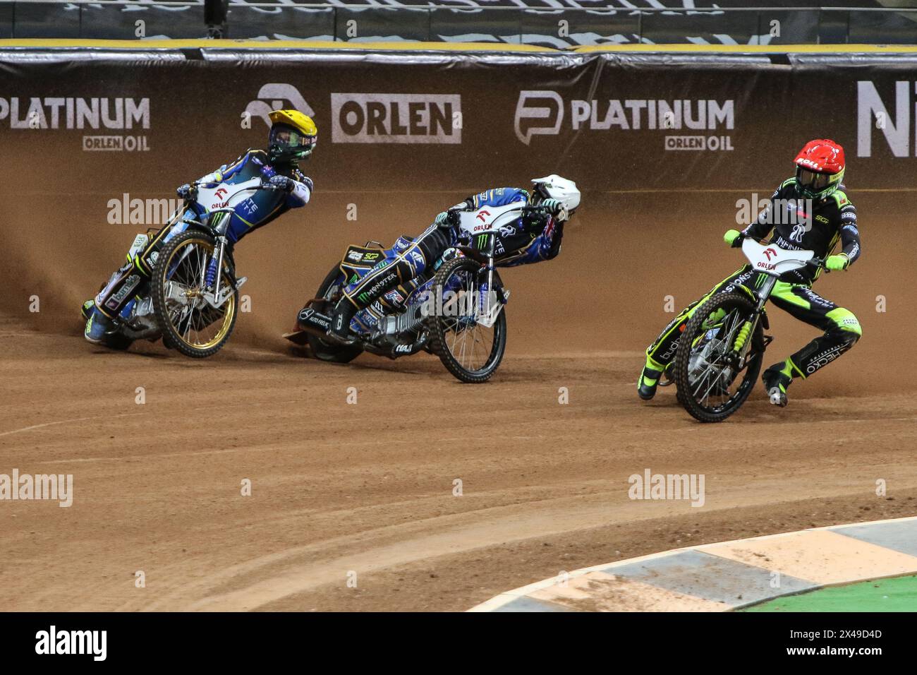 05.13.2024 WARSAW Poland 2023 ORLEN FIM Speedway Grand Prix of Poland - Warsaw op: Jason Doyle, Jack Holder, Martin Vaculik Stock Photo