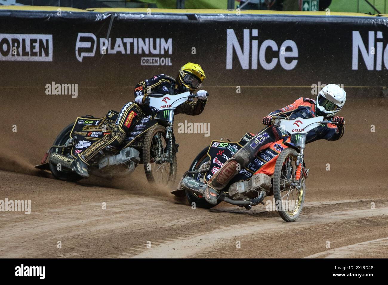 05.13.2024 WARSAW Poland 2023 ORLEN FIM Speedway Grand Prix of Poland - Warsaw op: Anders Thomsen, Mikkel Michelsen Stock Photo
