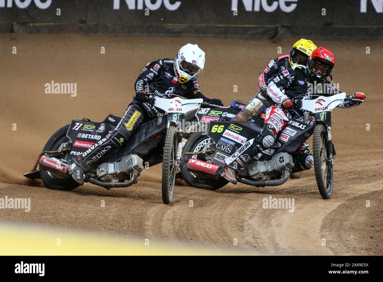 05.13.2024 WARSAW Poland 2023 ORLEN FIM Speedway Grand Prix of Poland - Warsaw op: Maciej Janowski, Fredrik Lindgren Stock Photo