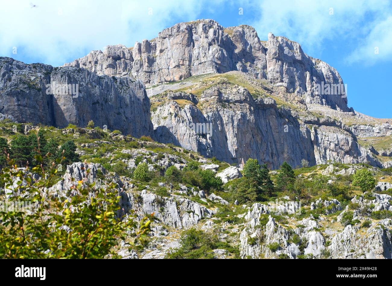 Western Valleys Natural Park in the Pyrenees of Huesca, Spain Stock Photo