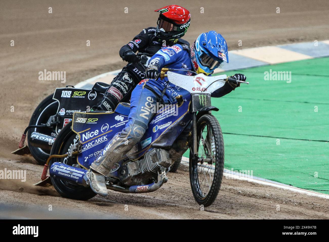 05.13.2024 WARSAW Poland 2023 ORLEN FIM Speedway Grand Prix of Poland - Warsaw op: Robert Lambert, Tai Woffinden Stock Photo