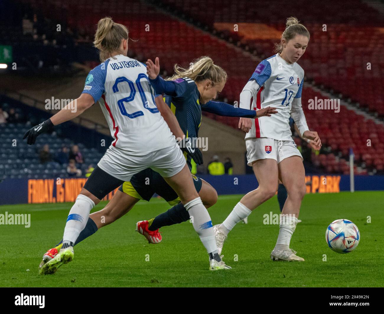 Glasgow, Scotland UK. April 9th, 2024 UEFA Women's European Qualifiers 2025 between Scotland