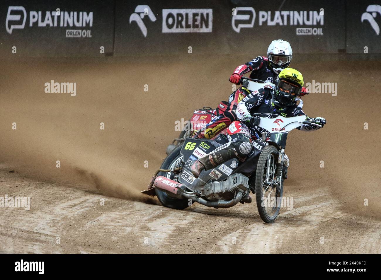 05.13.2024 WARSAW Poland 2023 ORLEN FIM Speedway Grand Prix of Poland - Warsaw op: Fredrik Lindgren, Max Fricke Stock Photo