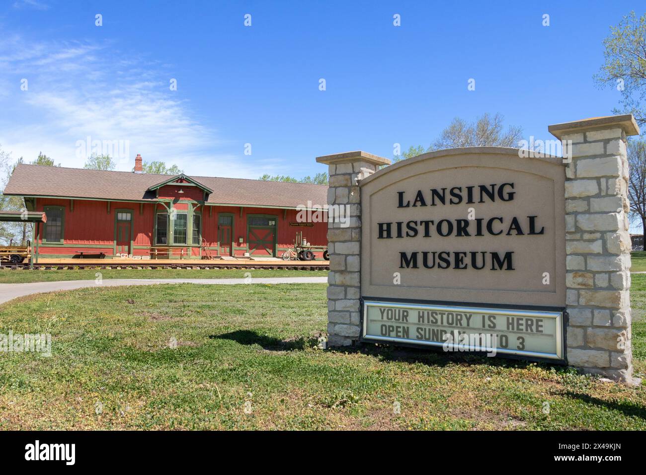 Historical Museum in Lansing Kansas Stock Photo