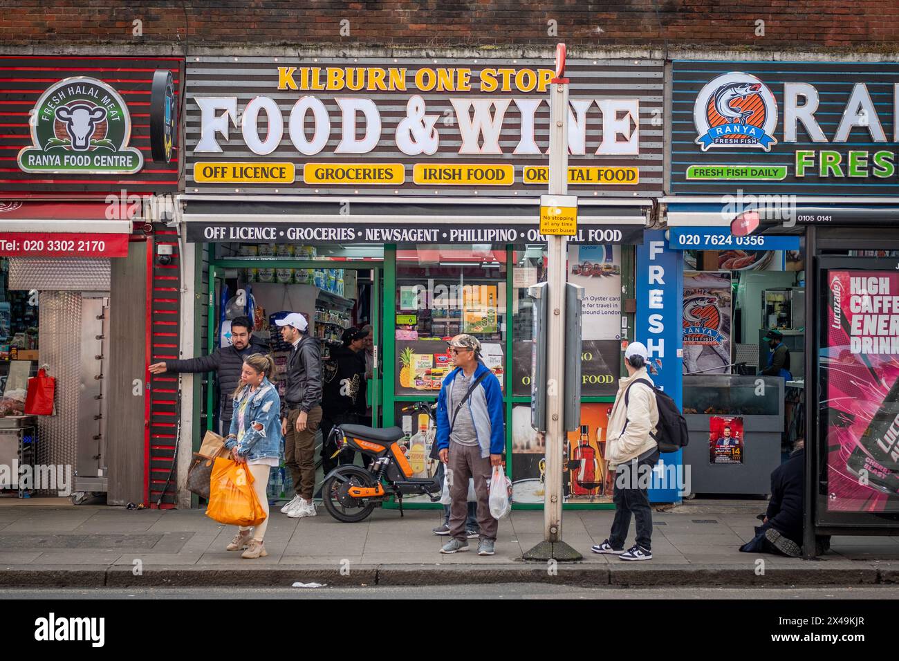 LONDON APRIL 2nd, 2024 Kilburn High Road in NW6 North West London. A