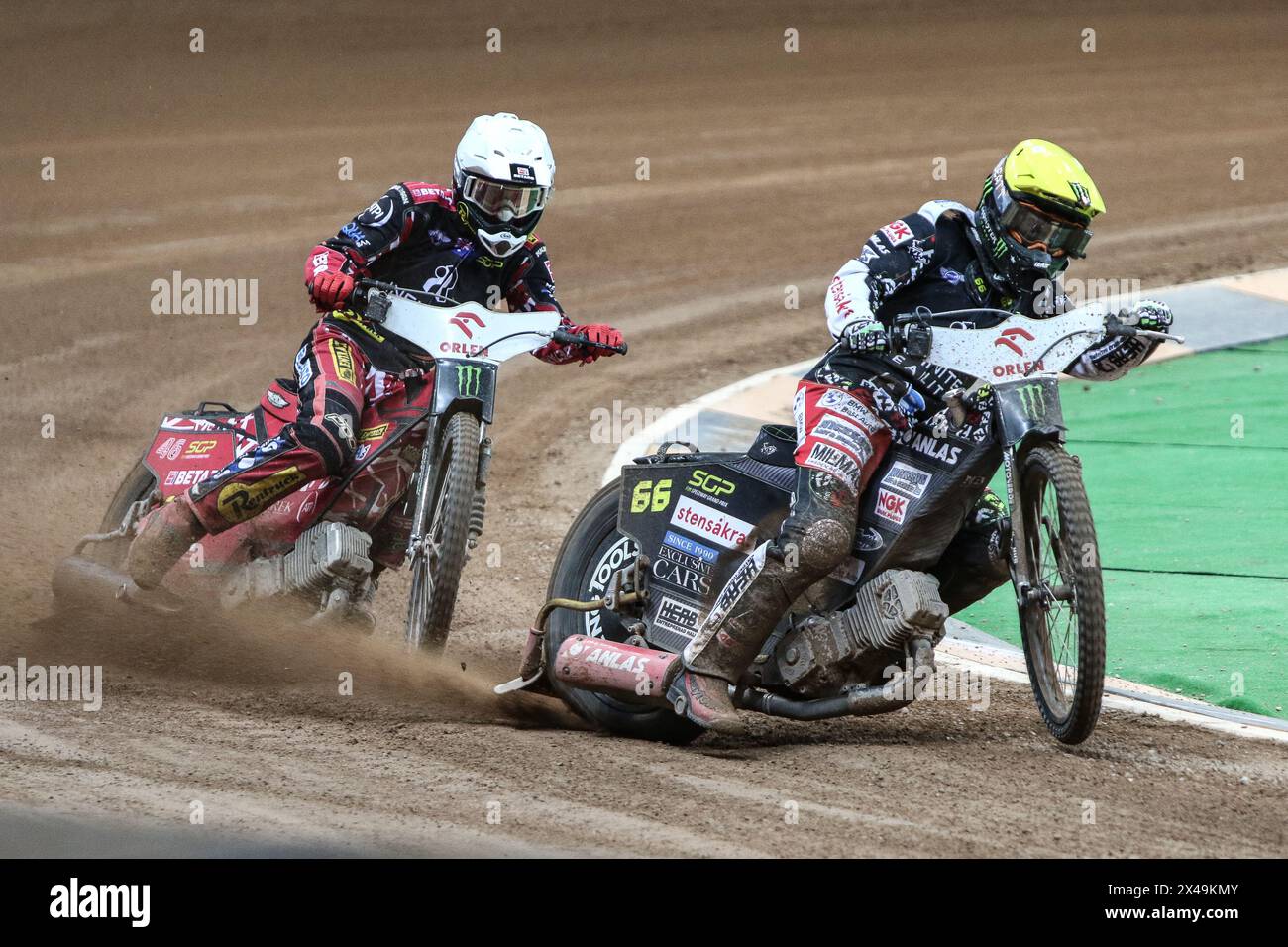 05.13.2024 WARSAW Poland 2023 ORLEN FIM Speedway Grand Prix of Poland - Warsaw op: Fredrik Lindgren, Max Fricke Stock Photo