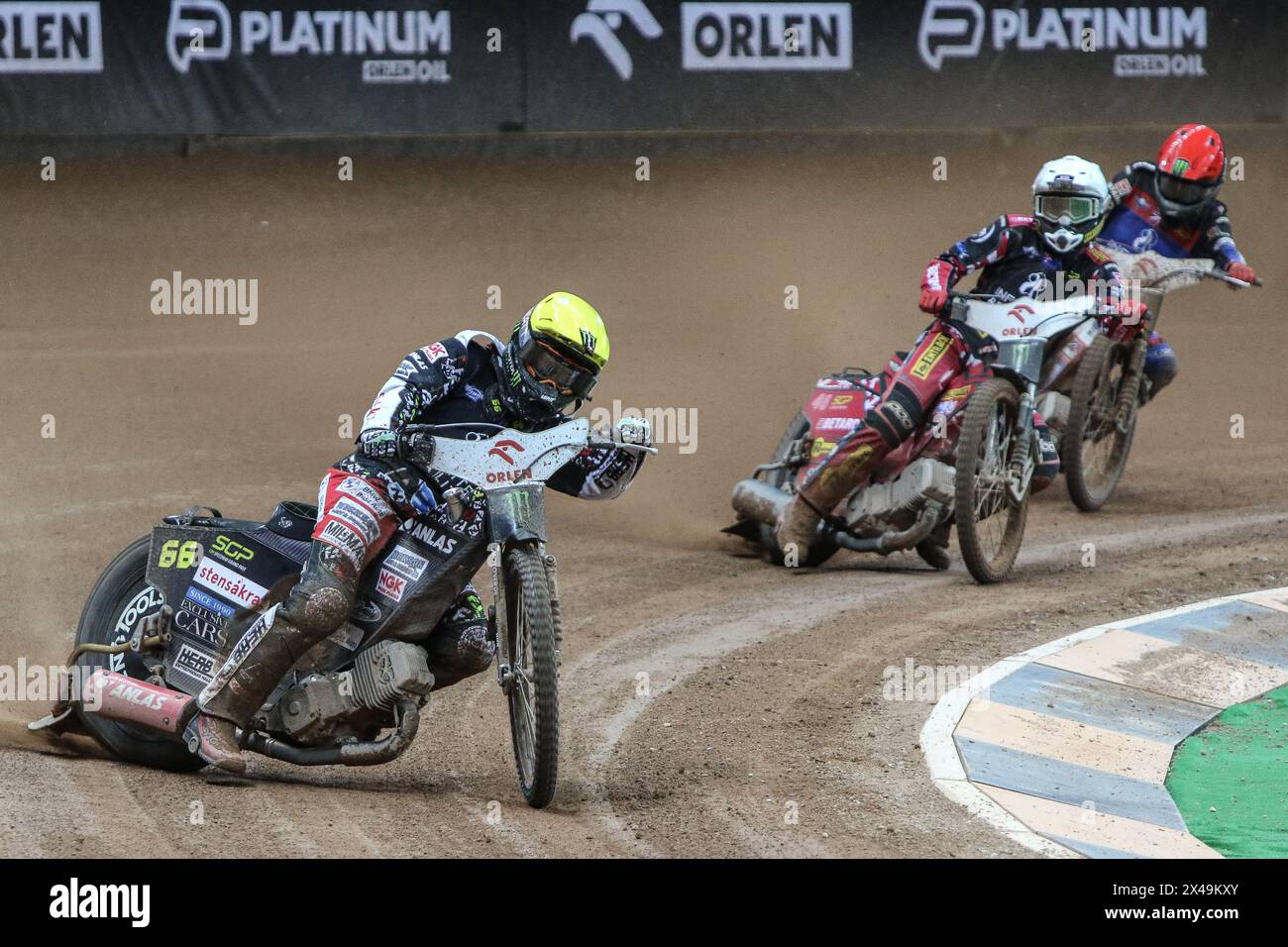 05.13.2024 WARSAW Poland 2023 ORLEN FIM Speedway Grand Prix of Poland - Warsaw op: Fredrik Lindgren, Max Fricke Stock Photo