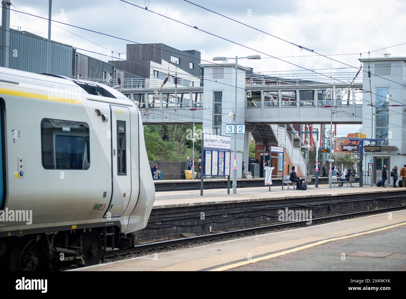 LONDON APRIL 2nd, 2024 Thameslink train at West Hampstead Thameslink