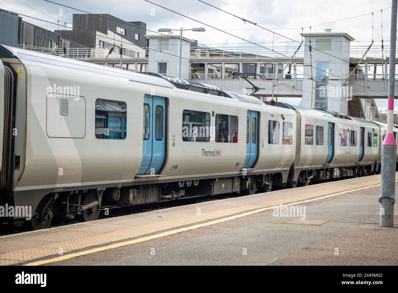 LONDON APRIL 2nd, 2024 Thameslink train at West Hampstead Thameslink
