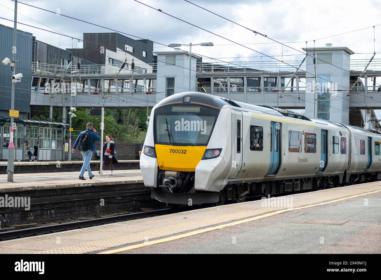 LONDON APRIL 2nd, 2024 Thameslink train at West Hampstead Thameslink