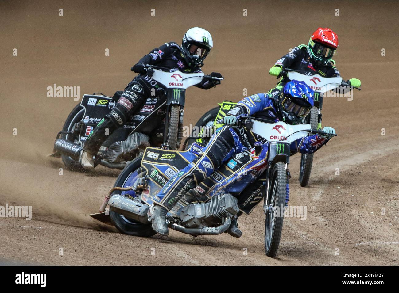 05.13.2024 WARSAW Poland 2023 ORLEN FIM Speedway Grand Prix of Poland - Warsaw op: Jack Holder, Tai Woffinden, Martin Vaculik Stock Photo