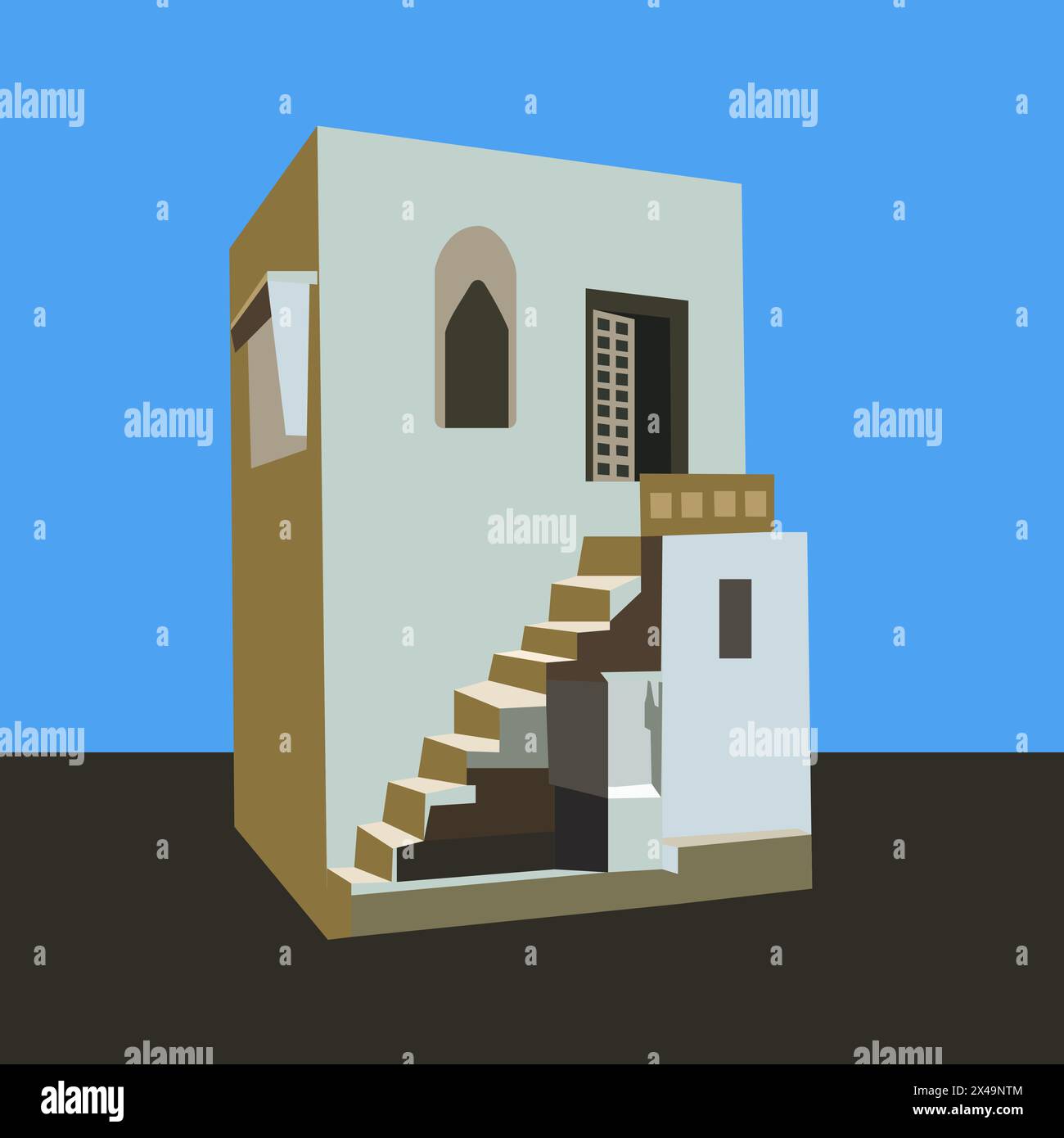 Two story house vector vectors hi-res stock photography and images - Alamy