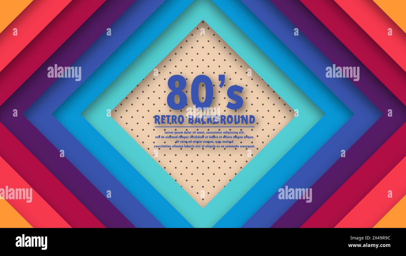 Vector 1980s 1980s 1980 Stock Vector Images - Alamy