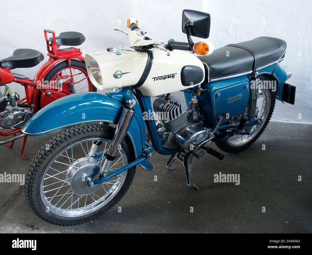 MZ ES 125 (1971) vintage motorcycle, Europe Stock Photo