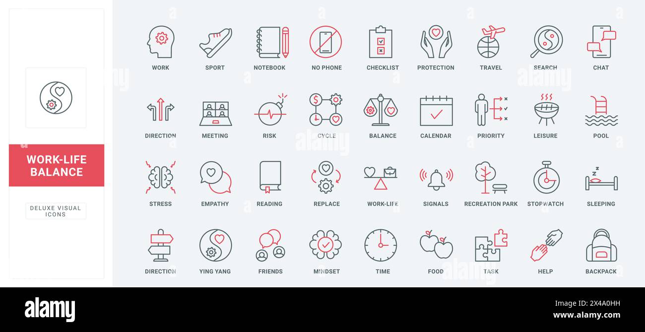Work life balance icon Stock Vector Images - Alamy