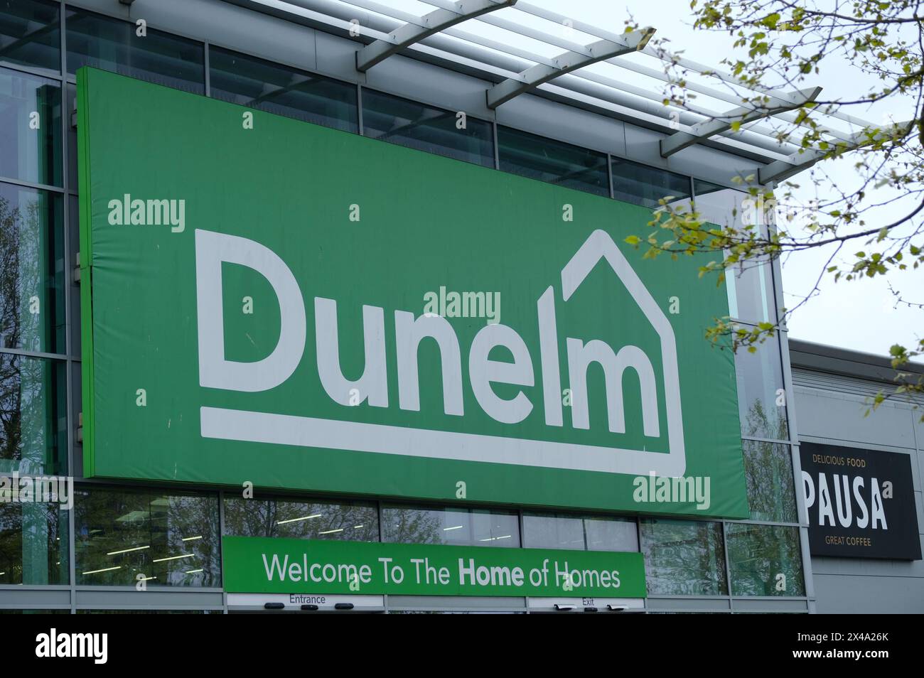 LONDON- APRIL 23, 2024: Dunelm store on Staples Corner Retail Park in NW2 north west London Stock Photo