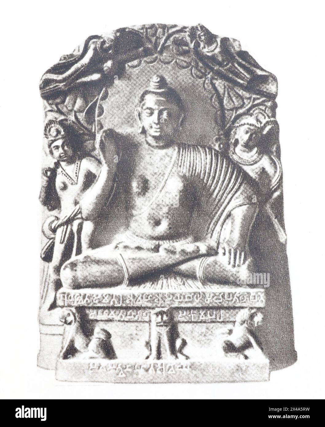 Buddha statue (Bodhisattva). Photos from the first half of the 20th century. Stock Photo